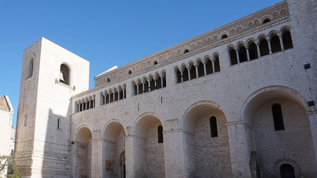 Basilica of Saint Nicolas Also Known As Basilica San Nicola de Bari At Bari Apulia Puglia Italyの写真素材