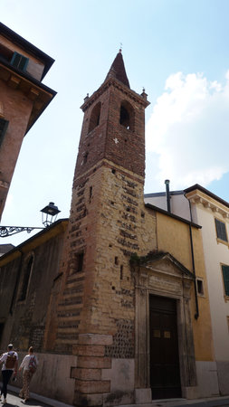 Church of Santa Teresa degli Scalzi in Verona at Italyの写真素材