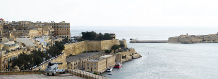 The Saluting Battery, Valletta at Maltaの写真素材