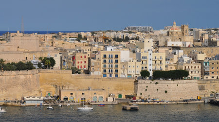 Valetta, Malta - waterfront on the Grand Harbor