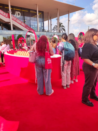 Barcelona, Spain - September 26, 2025: Marketing campaign to promote Tirtir Korean trendy cosmetic brand at Barcelona, Spain on September 26 2025のeditorial素材