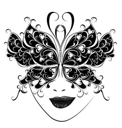 Carnival mask  Butterfly masks for a masquerade のイラスト素材