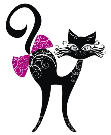 Black catのイラスト素材