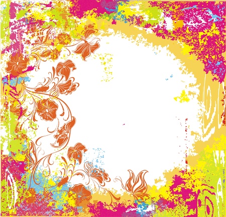 Decorative bright color grunge backgroundのイラスト素材