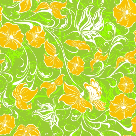 Floral seamless pattern  Vector summer seamless background のイラスト素材