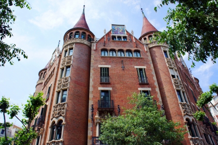 Casa de les Punxes, Barcelona, Spainのeditorial素材