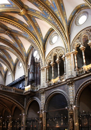 Basilica in monastery Montserrat  Catalonia  Spainのeditorial素材