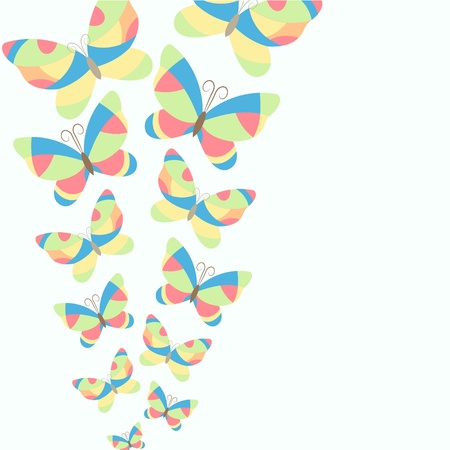 background with butterfliesのイラスト素材