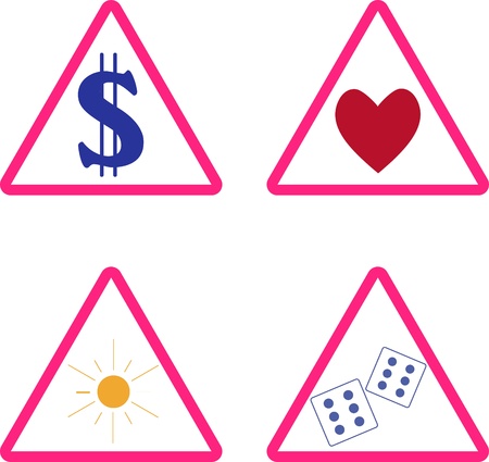 set of signs  dangerous