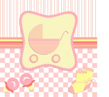 Card for newborn girl vectorのイラスト素材