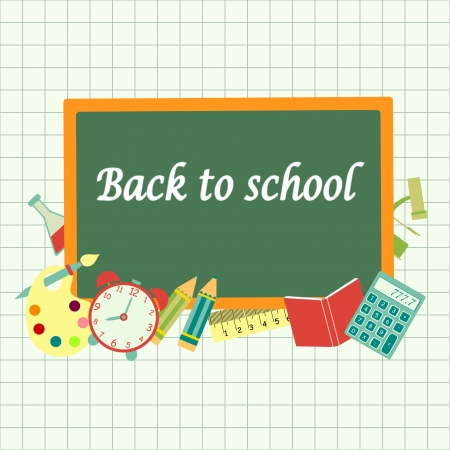 back to school vector cardのイラスト素材