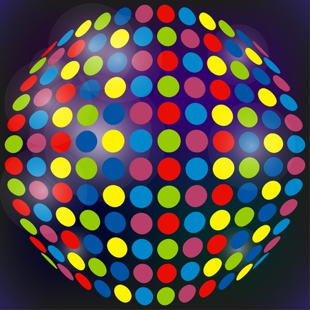 abstract background template with disco ballのイラスト素材