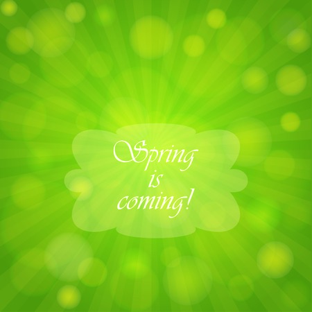 Spring green background. Bokeh and light  effect. Vector eps 10のイラスト素材