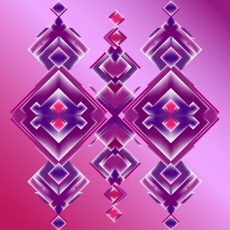 Abstract ornamental background of purple rombs and triangleのイラスト素材