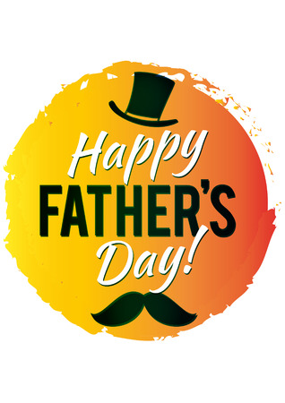 Happy Father's Day.Happy fathers day card retro type font.のイラスト素材