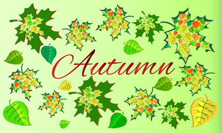 Autumn leaves background, can be use as banner or poster.のイラスト素材
