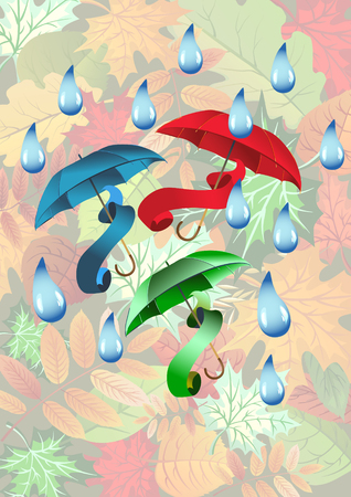 Autumn leaves background, can be use as banner or poster. Vector illustration. Design elements.のイラスト素材