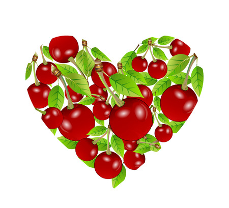 flyer background with cherry. It is vector illustration.のイラスト素材