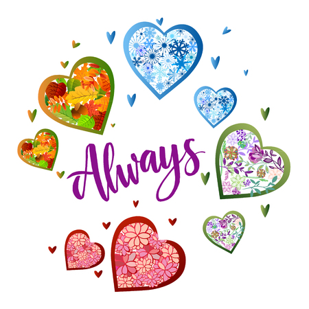 Season icons. Four Seasons of the year . Vector illustration.のイラスト素材