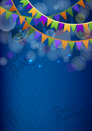 Festa Junina Brazil Topic Festival. Folklore holiday. It is a vector illustration.のイラスト素材