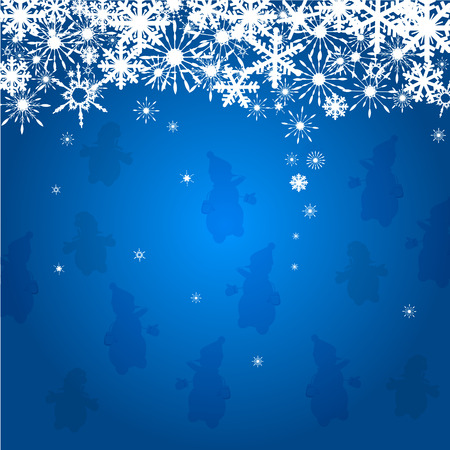 Winter background with figure snowflakes. Can be use as banner or poster.Vector illustrationのイラスト素材