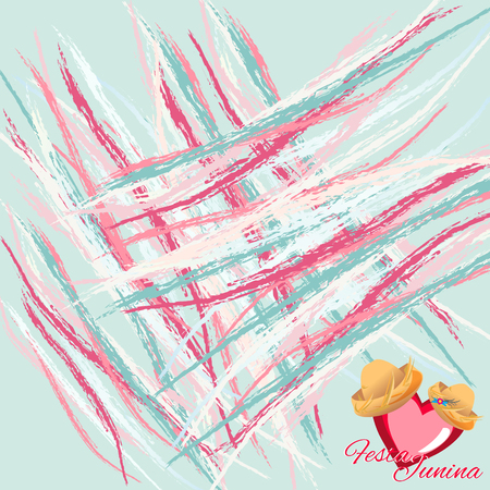 Festa Junina Brazil Topic Festival. Folklore holiday. It is a vector illustration.のイラスト素材