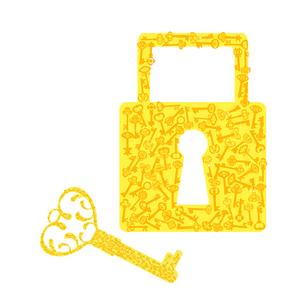 The set of old keys iconのイラスト素材