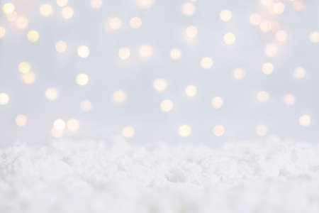 Winter snow background. Christmas and New Year greeting card with copy space. Image for montage your...