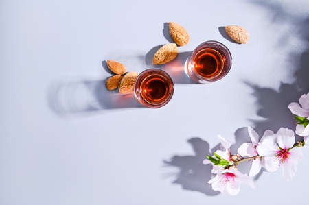 almond liquor. The traditional strong drink in italy to complete the dinner is a liqueur made from...