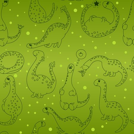 dinosaur cartoon ,seamless patternのイラスト素材