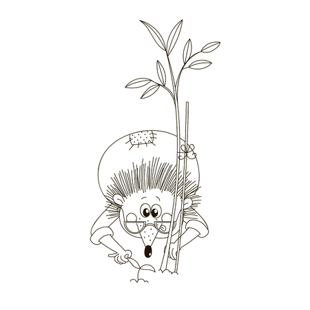 Isolated outline on a white background. Drawn by hand.のイラスト素材