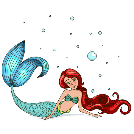 Beautiful little mermaid.のイラスト素材