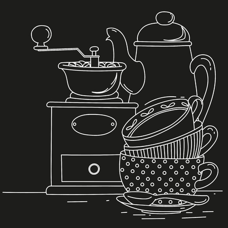 Graphite kitchen boardのイラスト素材