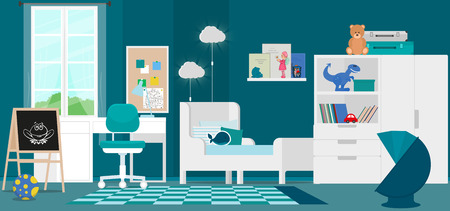 Interior design of a modern childrens room.のイラスト素材