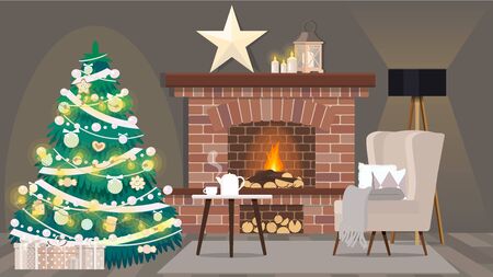 Vector flat illustration drawn by shapes.のイラスト素材