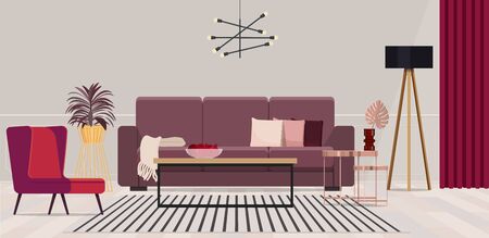Vector flat illustration drawn by shapes.のイラスト素材