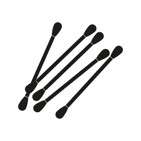 Icon of a cotton swab for ears. Hygiene Simple vector illustrationのイラスト素材