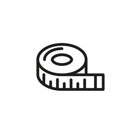 Measuring tape icon. Simple vector illustration on a white background.のイラスト素材