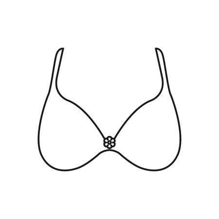 Bra icon. Simple linear vector illustration on a white background.のイラスト素材