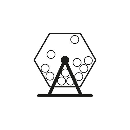 Lottery icon. Icon of gambling. Simple vector illustration on a white background.のイラスト素材