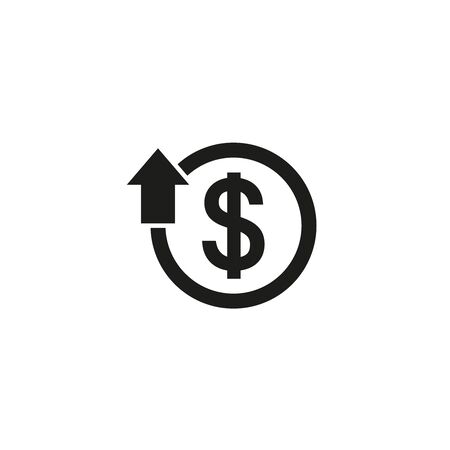 The dollar appreciation icon. Simple vector illustration on a white background.のイラスト素材
