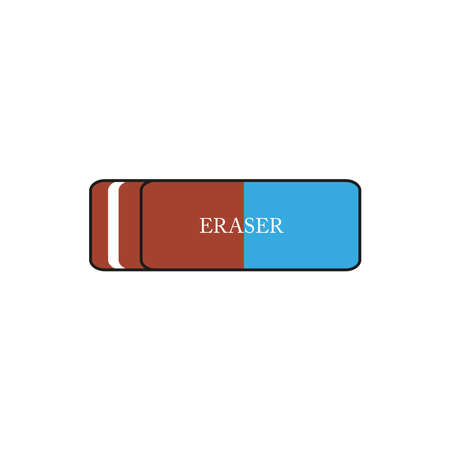 Icon of an eraser. Stationery. Simple vector illustration.のイラスト素材