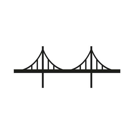 Bridge icon. Simple vector illustration on a white background.のイラスト素材