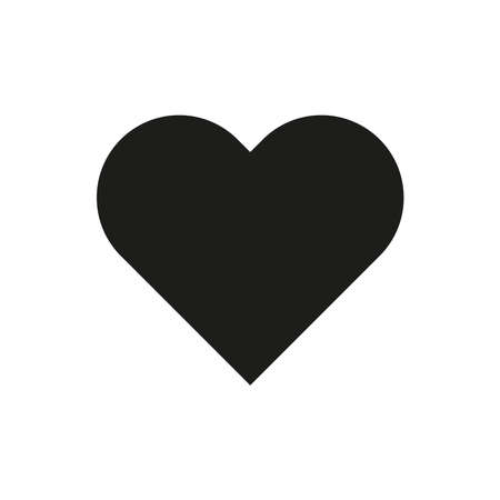 The heart icon. Simple vector illustration on a white background.のイラスト素材
