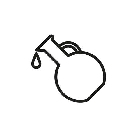 Oil bottle icon. Simple linear vector illustration on a white background.のイラスト素材
