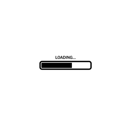 Data loading panel. Download icon. Simple vector illustration on a white background.