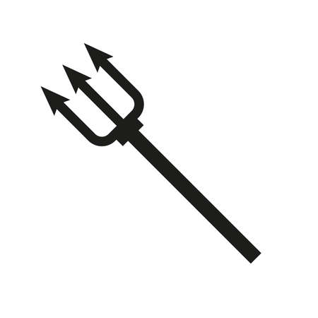 The trident icon. Simple vector illustration on a white background.のイラスト素材
