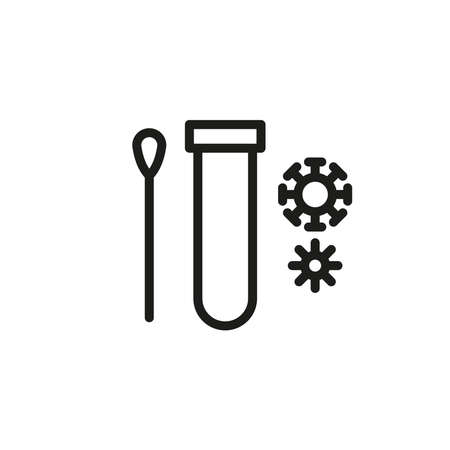 The coronavirus test icon. Simple linear vector illustration.のイラスト素材