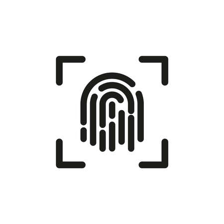 Finger print icon. Simple vector illustration on a white background.のイラスト素材