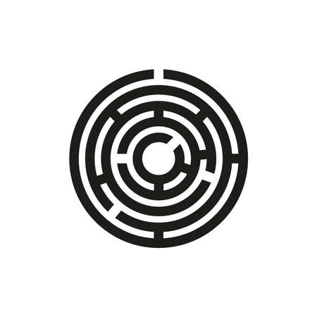 The maze icon. Simple vector illustration on a white background.のイラスト素材